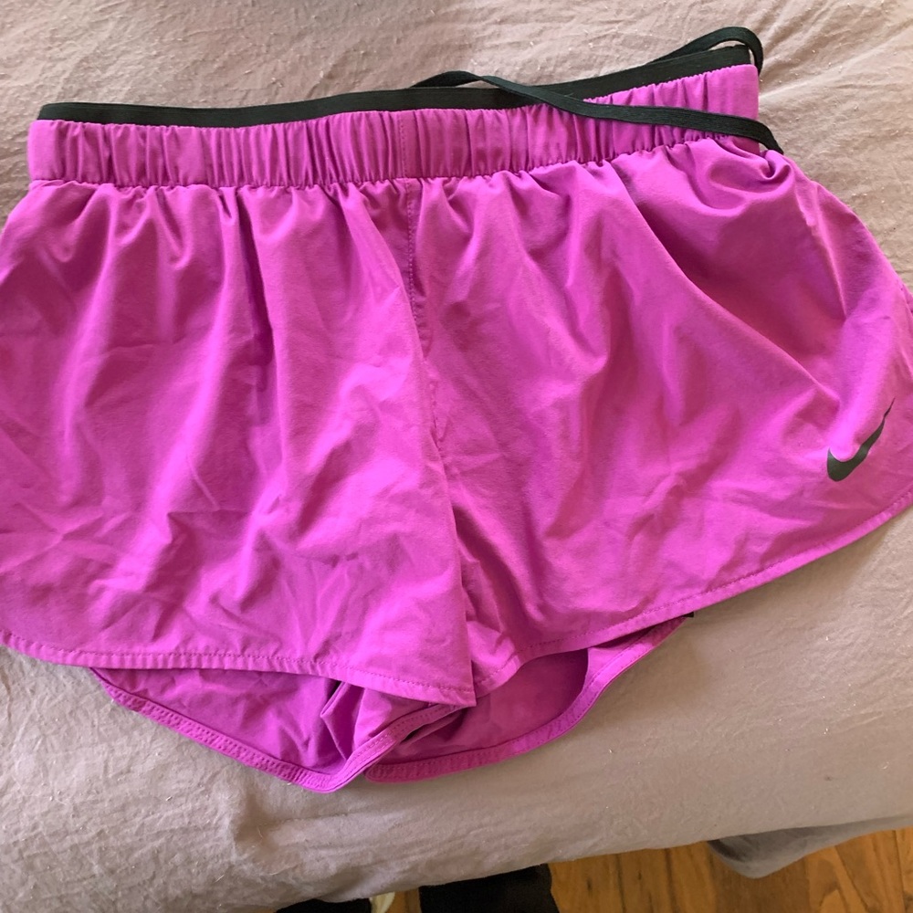 Purple nike shorts with built in compression shorts!